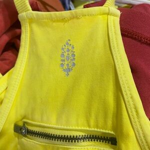 Free People Bright Yellow Skort with Silver Accent